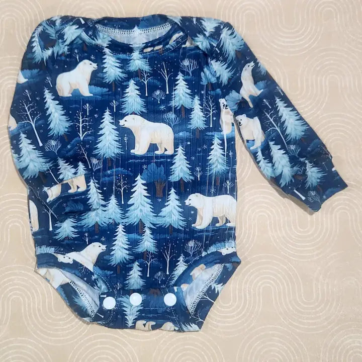 Polar Bear Bodysuit, Infant Bodysuit, Kids Clothing