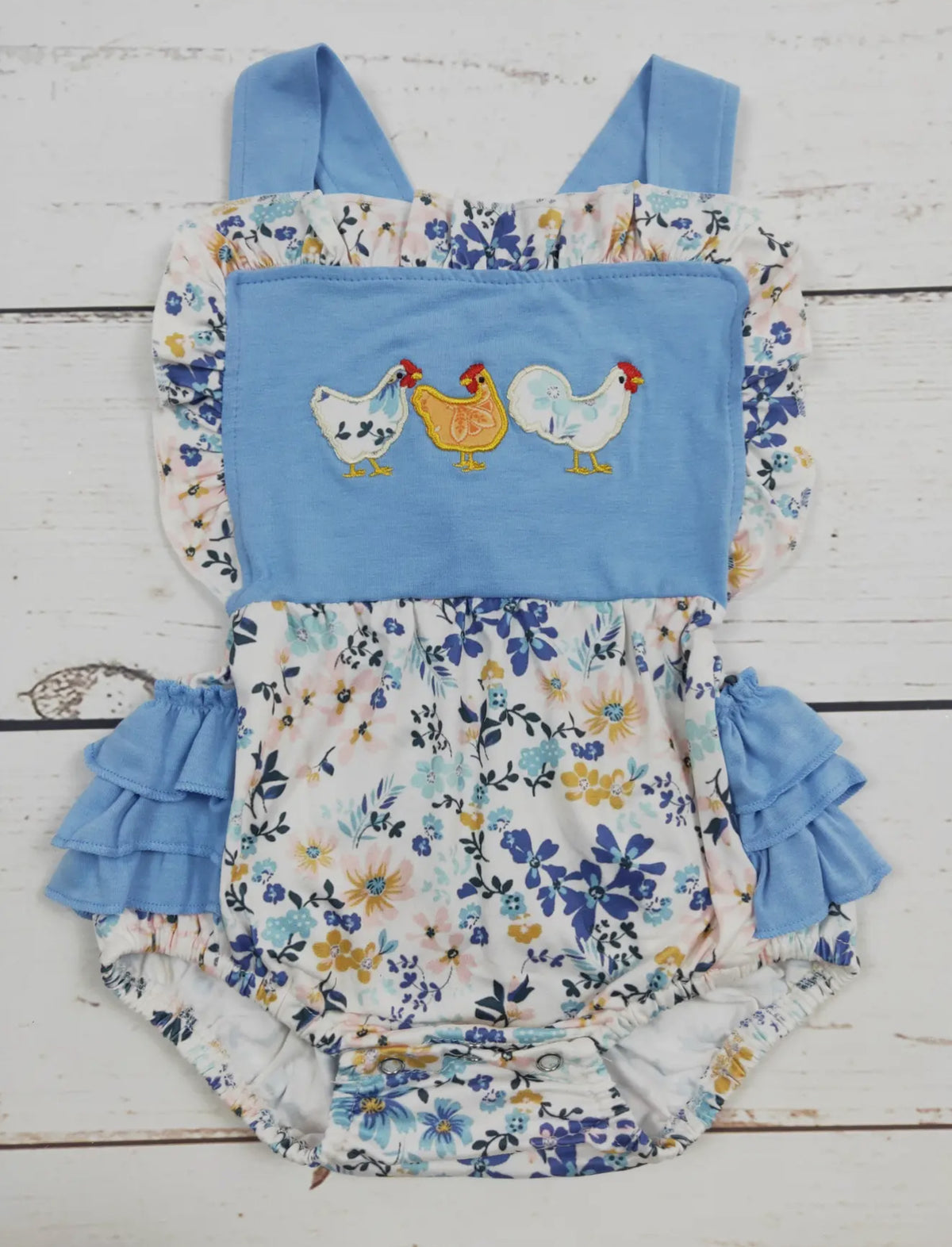 Chicken ruffles romper
