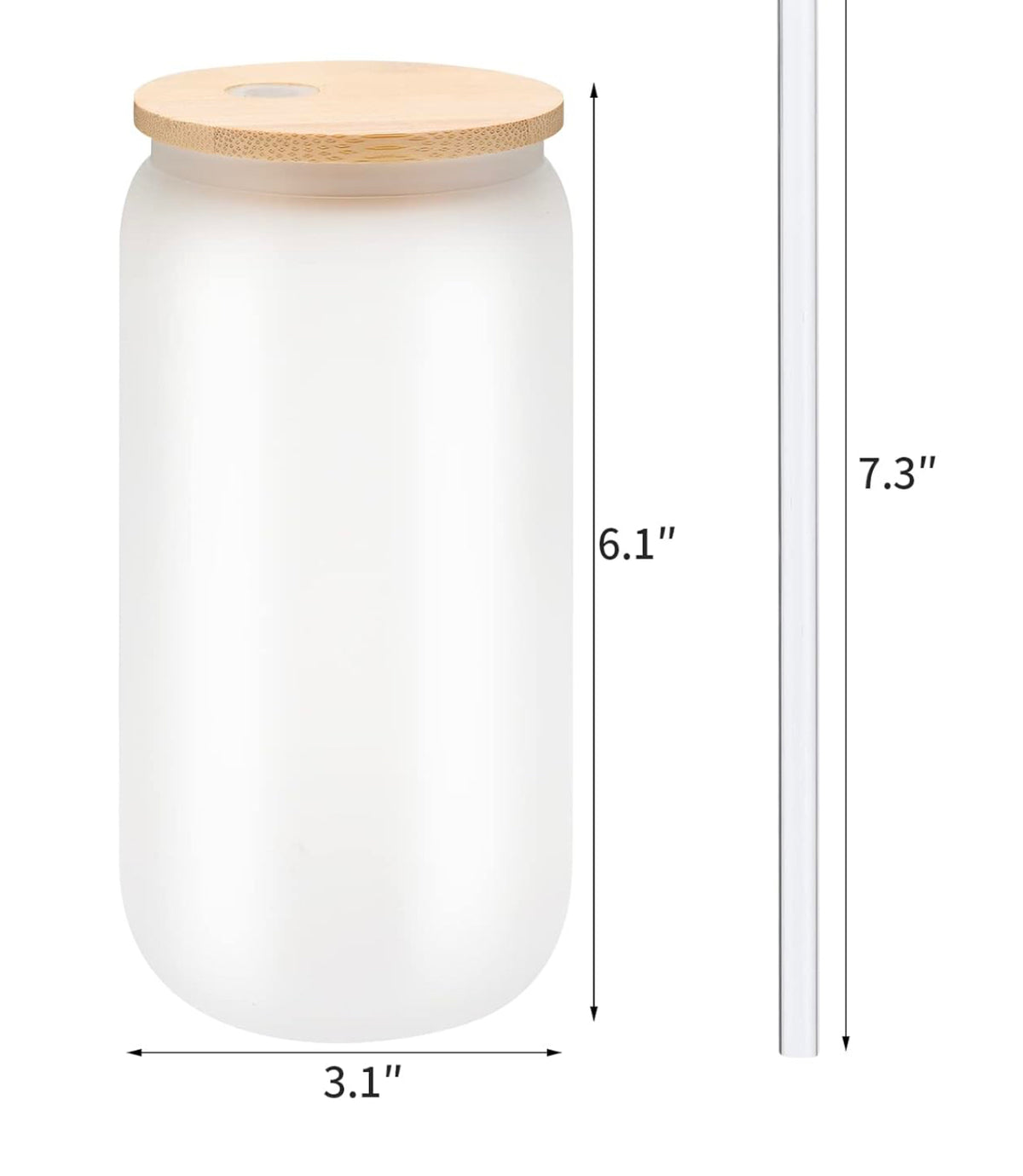 Custom Glass Cups with Bamboo lid