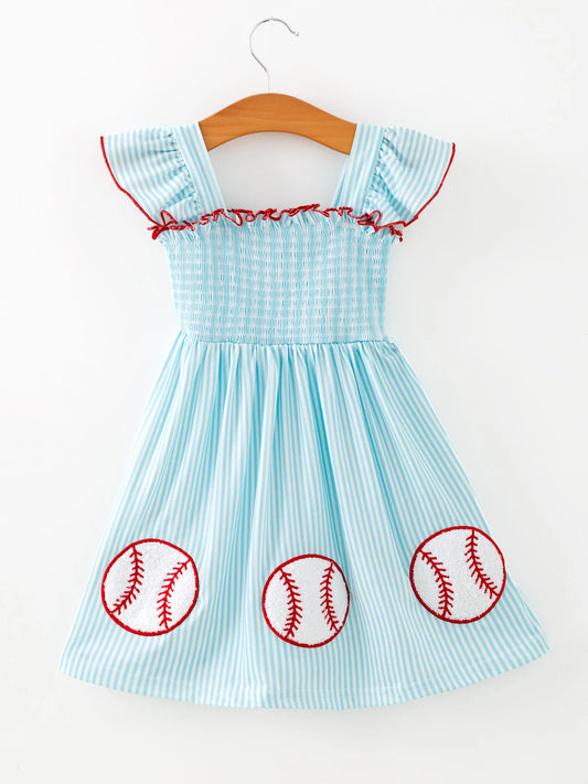Baseball blue dress
